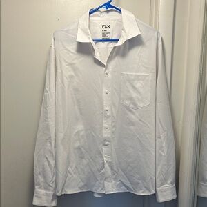 Men’s White Button-Up Dress Shirt